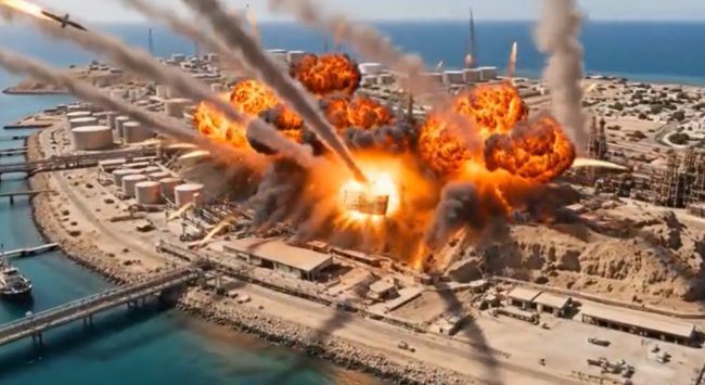 Donald Trump «vuela» la isla de Jark con IA horas después de bombardear otra isla iraní