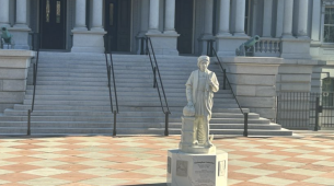 La Casa Blanca instala una estatua de Cristóbal Colón: 