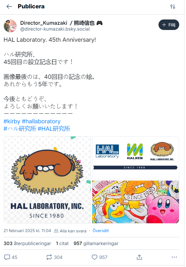HAL Laboratory celebra 45 años de innovación en juegos