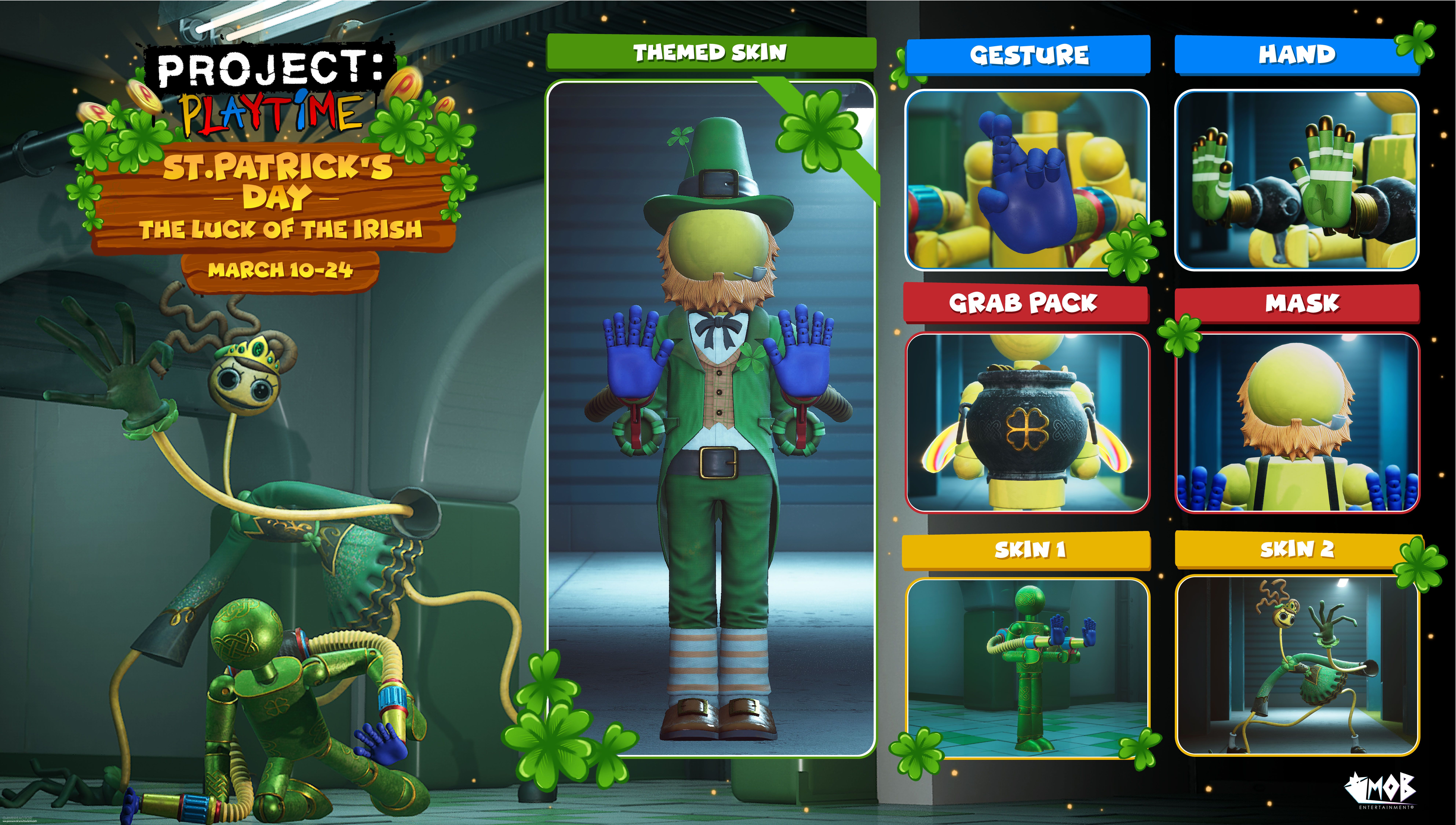 The St. Patrick’s Day update has arrived for Project: Playtime