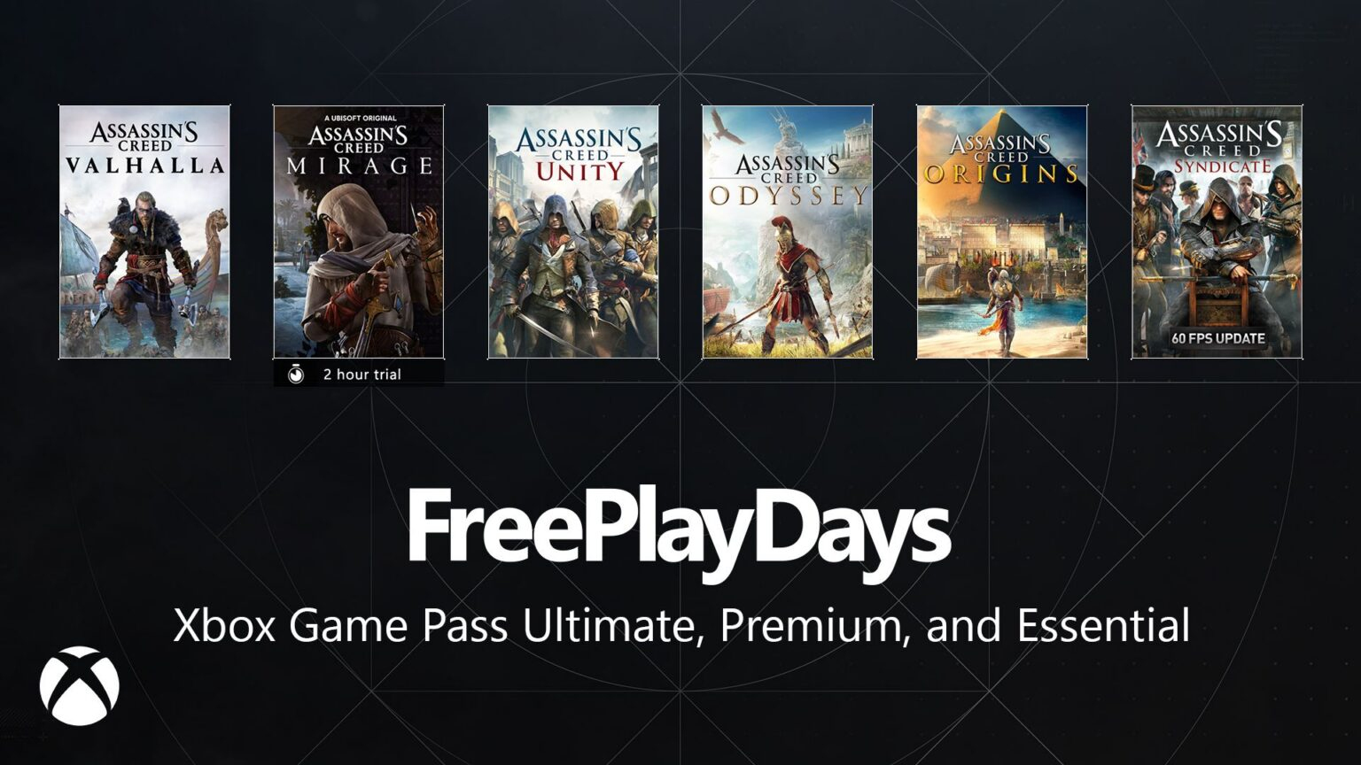 Microsoft ofrece seis juegos de Assassin's Creed a los suscriptores de Game Pass este fin de semana.