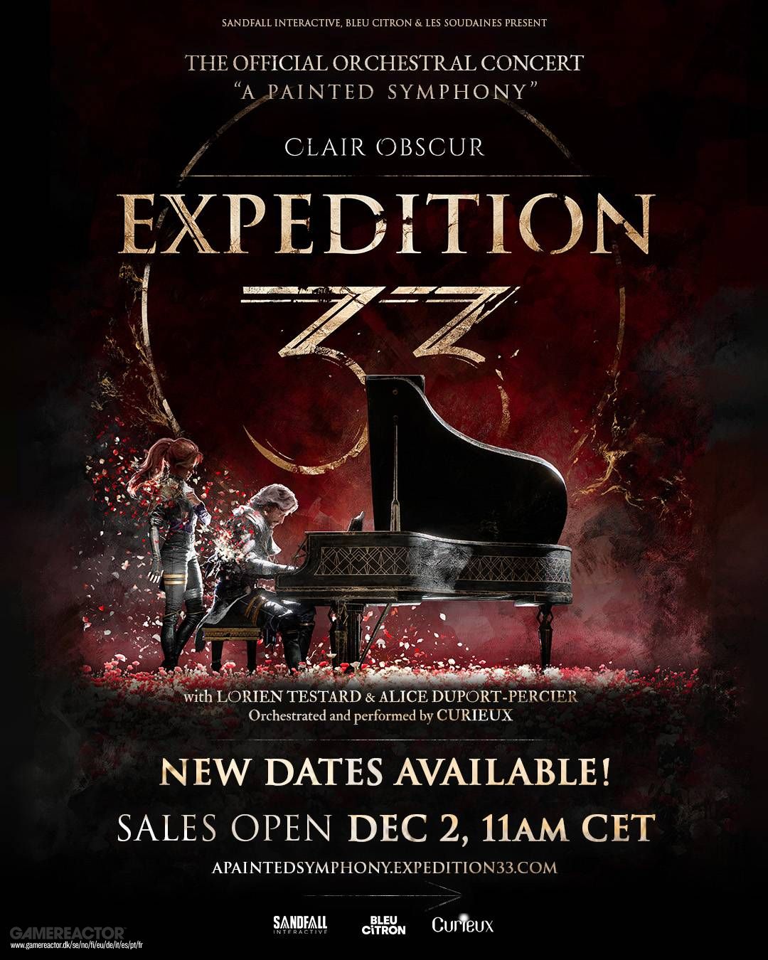 El Tour de conciertos de Clair Obscur: Expedition 33 publica la lista de la gira europea 2026