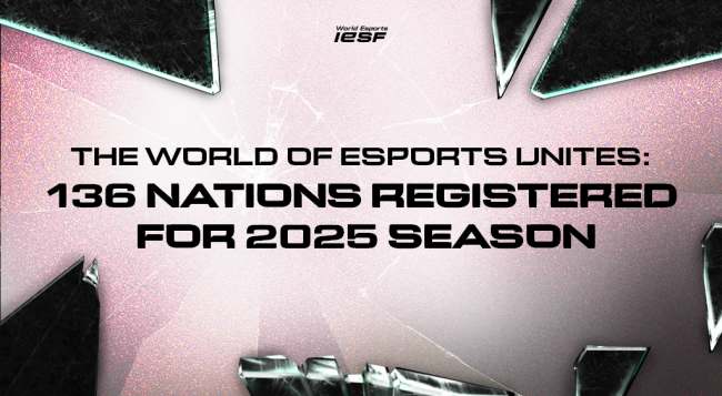 136 naciones se han inscrito en la temporada 2025 de la Federación Internacional de Esports