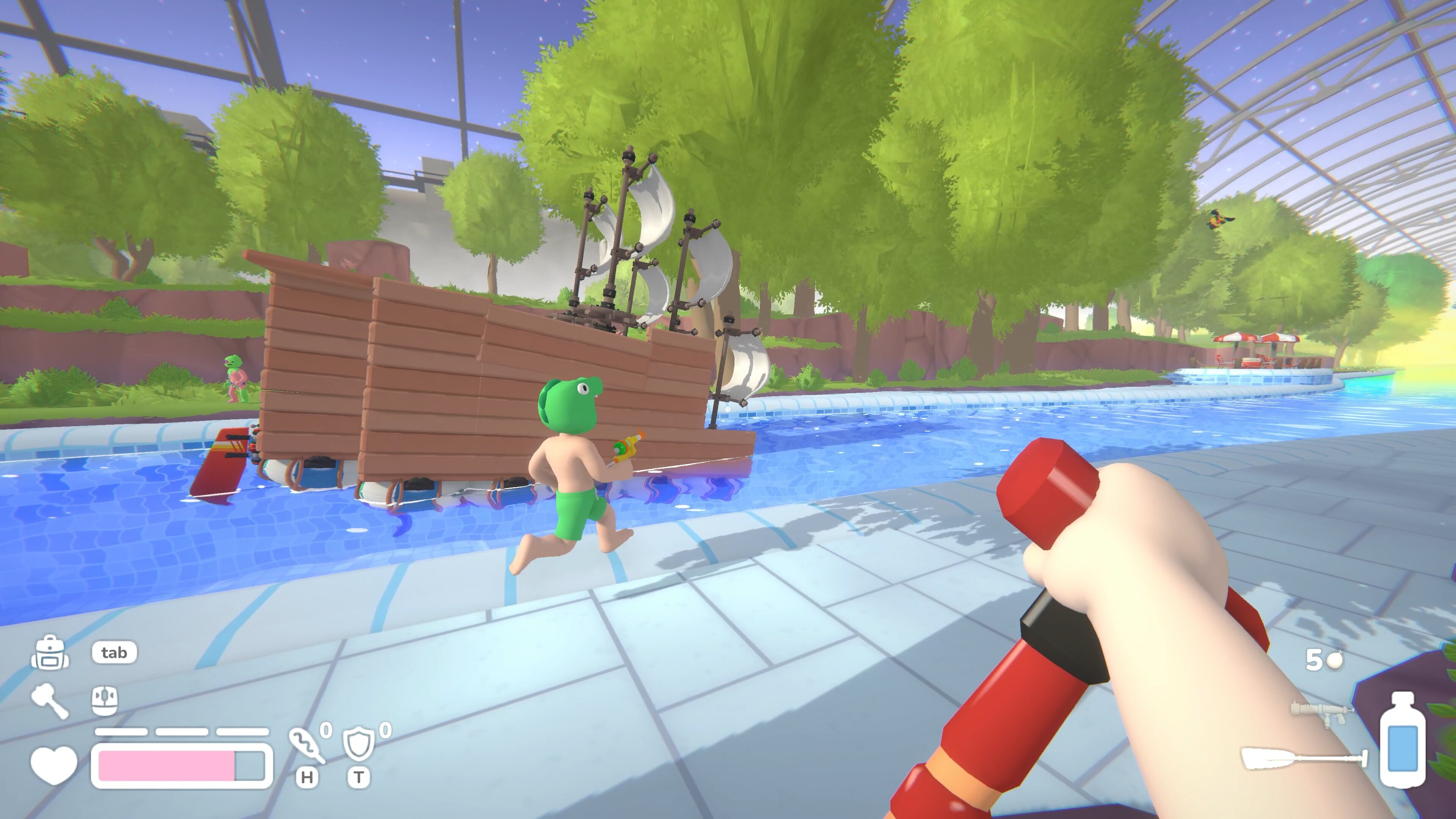 Lazy River es un FPS cooperativo ambientado en un parque acuático cósmico no regulado.