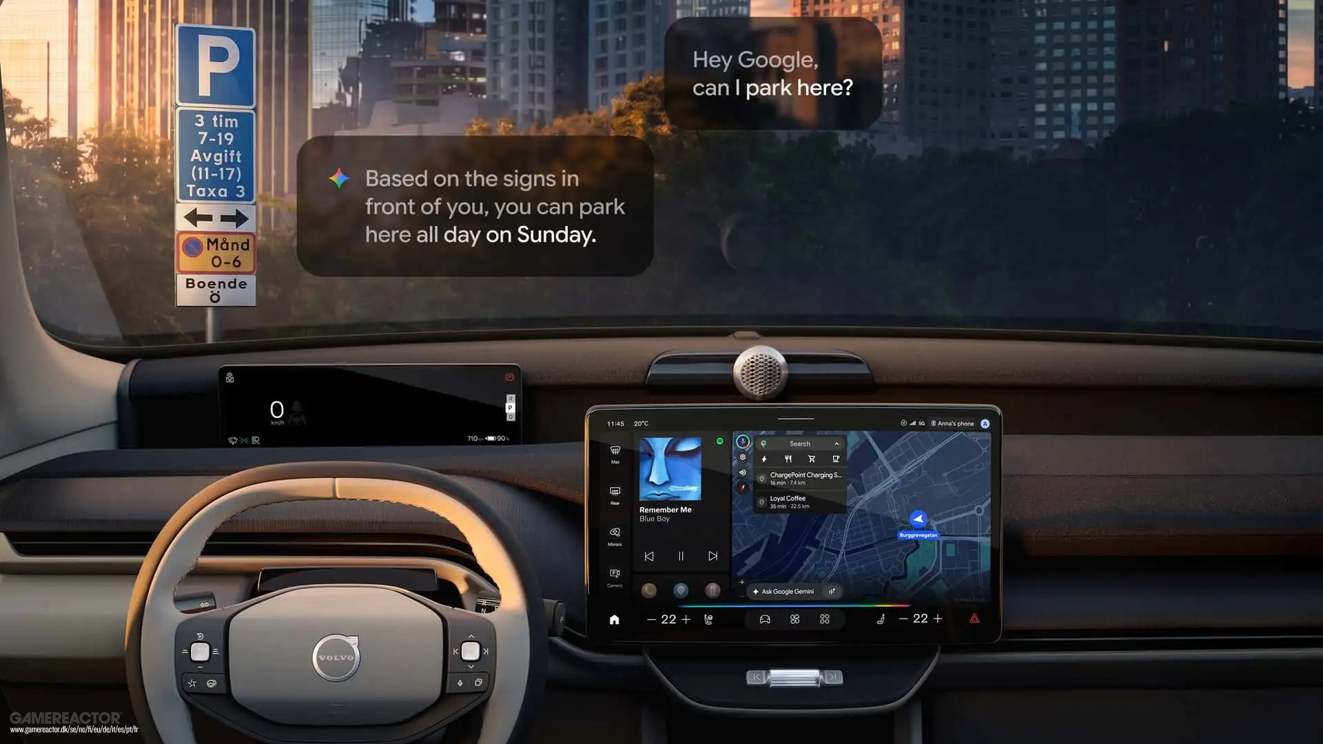 La nueva función Google Gemini permite "ver el mundo" a tu alrededor en un Volvo EX60