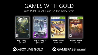 Xbox - Julio 2022 Juegos con Oro